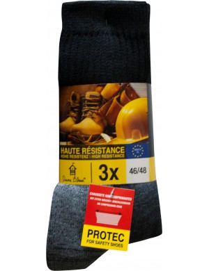 Mi-chaussette de travail non comprimante