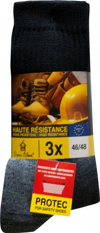 Mi-chaussette de travail non comprimante