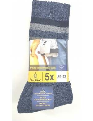 Mi-Chaussette Travail coton par 5