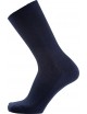 Mi-chaussettes non comprimantes Femme en laine bleu