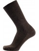 Mi-chaussettes non comprimantes Femme en laine marron