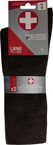 Lot de 3 mi-chaussettes non comprimantes Femme