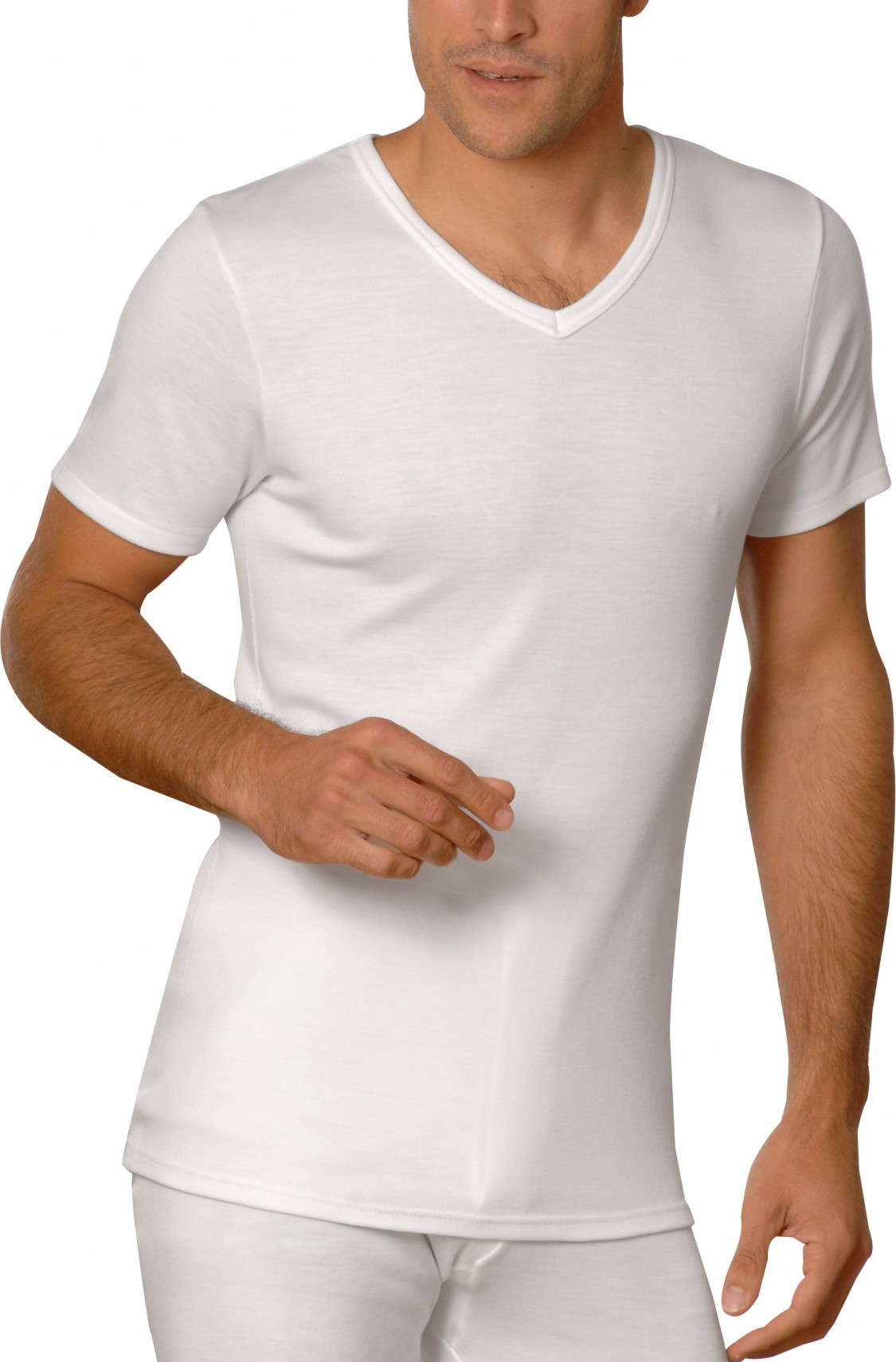 Tee-shirt col V manches courtes Thermolactyl - T shirt de dessous