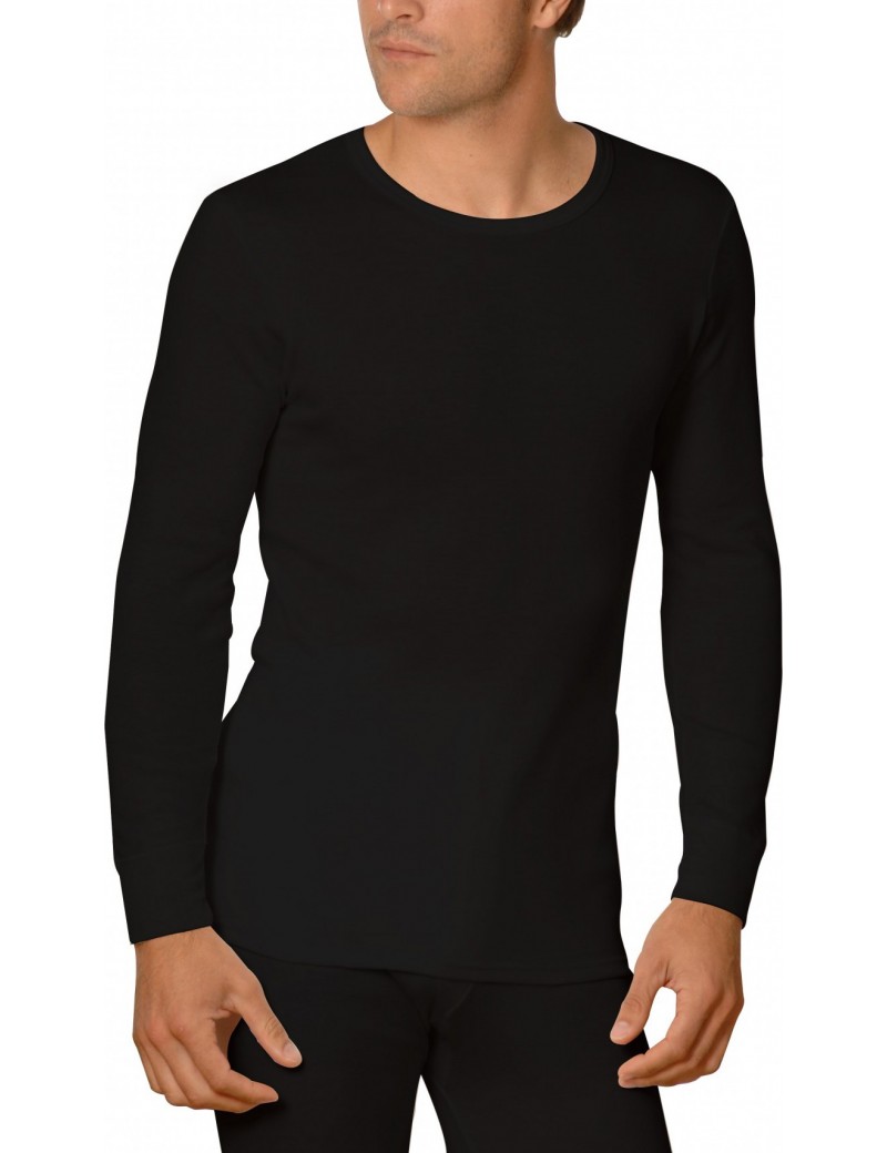 T-shirt Thermique Homme - Noir - Col V - Achel par Lemahieu